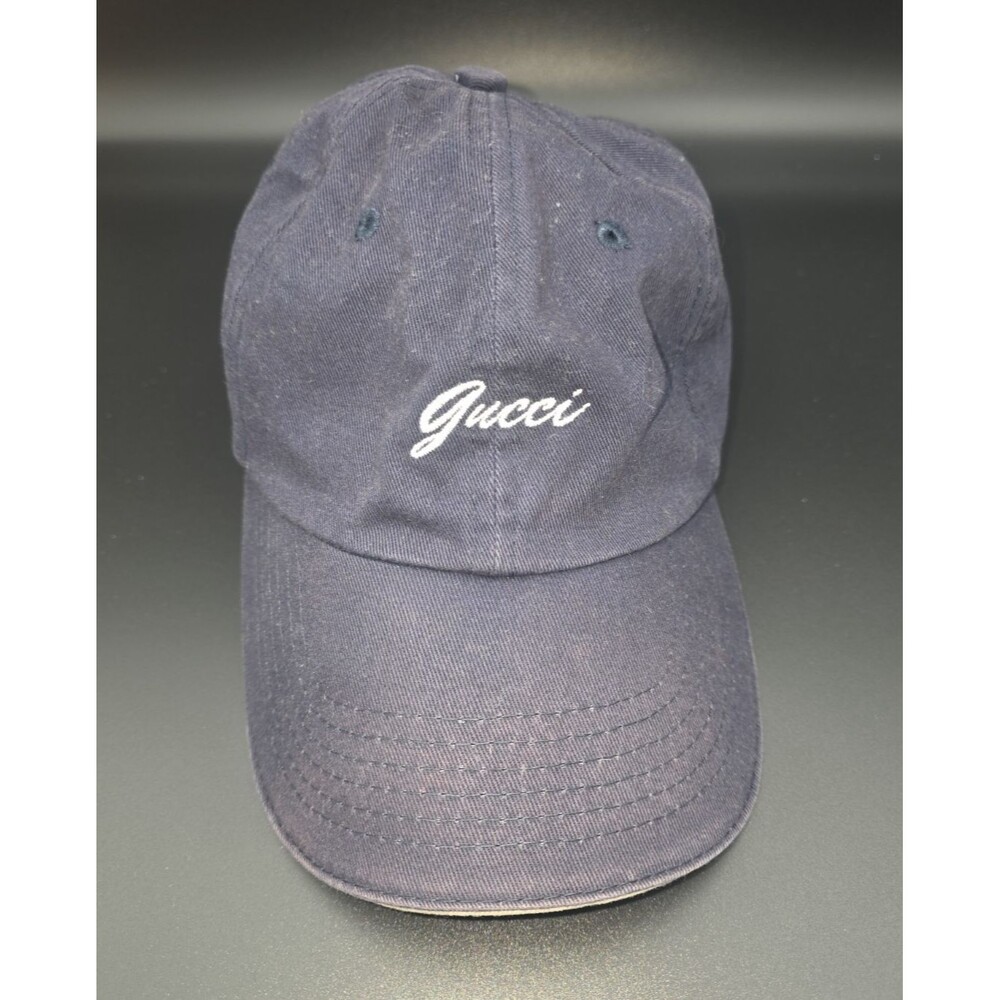 Blue Denim Baseball Hat w/Gucci Embroidery on Front - River's End Trading Co